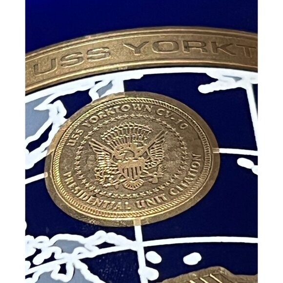 USS YORKTOWN CV-10 Navy Patriots Point, South Carolina Blue and 3-D Gold Coffee - Picture 2 of 6